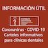 Coronavirus. Carteles informativos para clínicas dentales