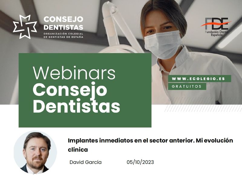 Webinar gratuito Implantes inmediatos en el sector anterior. Mi evolución clínica