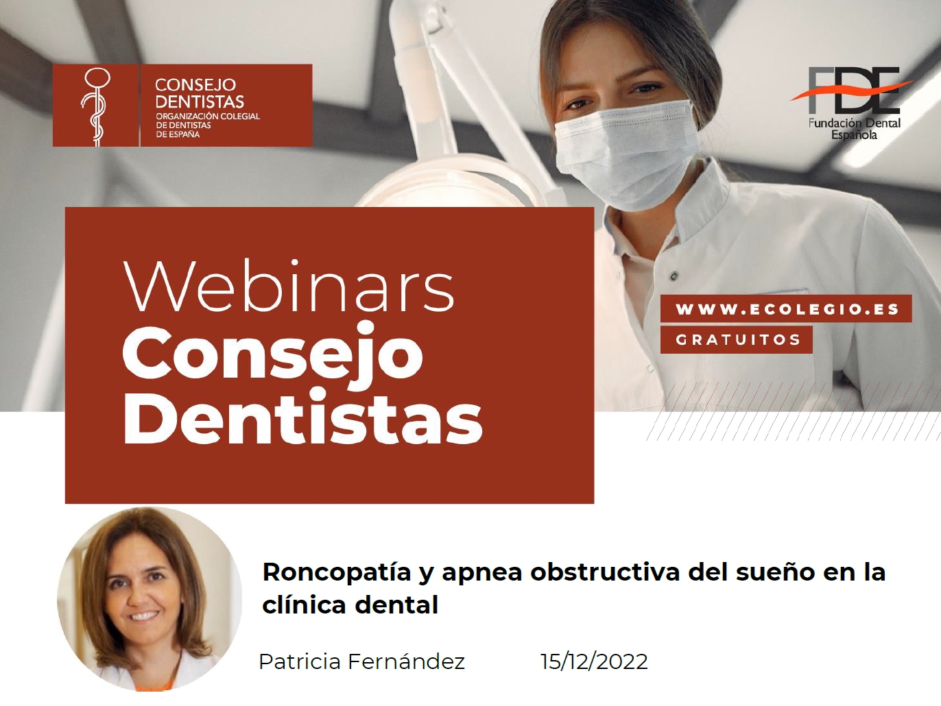 Webinar gratuito Roncopatía y apnea obstructiva del sueño en la clínica dental